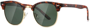 Men's Polarized Sunglasses, Semi Rimless Retro UV400 Shades AE0369 | Classic Style, Polycarbonate Lenses, Lightweight Metal Frame, Driving, Travel Men's Polarized Sunglasses, Semi Rimless Retro UV400 Shades AE0369 | Classic Style, Polycarbonate Lenses, Lightweight Metal Frame, Driving, Travel