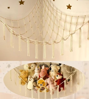 Stuffed Animal Storage Hammock or Net Corner - Large Toy Hammock Net for Stuffed Animals Room Decor - Cute Stuff Animal Organizer Plush Holder - Kids Baby Nursery Essentials Wall Bedroom Home Decor Stuffed Animal Storage Hammock or Net Corner - Large Toy Hammock Net for Stuffed Animals Room Decor - Cute Stuff Animal Organizer Plush Holder - Kids Baby Nursery Essentials Wall Bedroom Home Decor