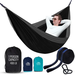 Camping Hammock - Durable Hammock, Nylon Hammock - Double or Single Hammocks - Portable Tree Hammocks for Outside - Easy to Set, Camping Accessories for Outdoor, Travel, Hiking Camping Hammock - Durable Hammock, Nylon Hammock - Double or Single Hammocks - Portable Tree Hammocks for Outside - Easy to Set, Camping Accessories for Outdoor, Travel, Hiking