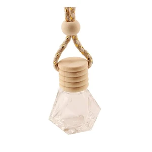 4Pcs 8ml Hanging Car Air Freshener Bottle Scent Essential Oil Car Diffuser with Wooden Cap Glass Vial Pendant for Aromatherapy 4Pcs 8ml Hanging Car Air Freshener Bottle Scent Essential Oil Car Diffuser with Wooden Cap Glass Vial Pendant for Aromatherapy