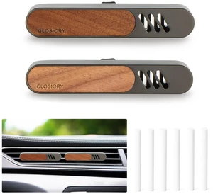 2 Packs Car Air Freshener Diffuser, Essential Oil Diffusers Vent Clip, Perfume Diffuser with 6 Refill Unscent Fiber Sticks, Premium Car Accessories, Metal & Wood design, Custom Scent, Gift For Men 2 Packs Car Air Freshener Diffuser, Essential Oil Diffusers Vent Clip, Perfume Diffuser with 6 Refill Unscent Fiber Sticks, Premium Car Accessories, Metal & Wood design, Custom Scent, Gift For Men