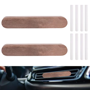 2pcs Wood Air Freshener Clips for Cars, Magnetic Car Air Vent Essential Oil Perfume Clip with 8 Unscented Absorbing Sticks Refillable Aroma Diffuser Base Holder for Auto Homes Offices Accessories 2pcs Wood Air Freshener Clips for Cars, Magnetic Car Air Vent Essential Oil Perfume Clip with 8 Unscented Absorbing Sticks Refillable Aroma Diffuser Base Holder for Auto Homes Offices Accessories