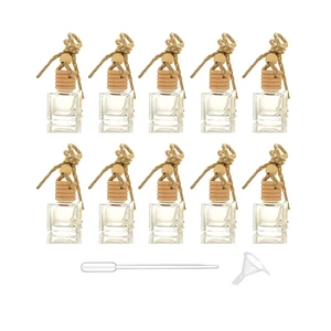 10 Packs Car Aromatherapy Diffuser Hanging Empty Glass Perfume Bottle Essential Oils Diffuser Bottles Automotive Interior Ornaments Car Fragrance Pendant Decoration 10 Packs Car Aromatherapy Diffuser Hanging Empty Glass Perfume Bottle Essential Oils Diffuser Bottles Automotive Interior Ornaments Car Fragrance Pendant Decoration