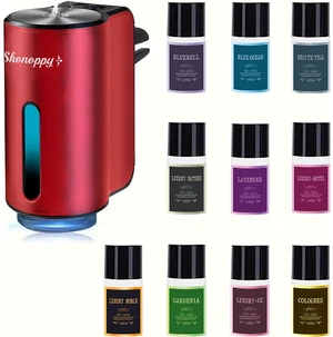 Car Air Freshener Diffuser,Smart Car Aroma Diffuser Air Freshener Spray Automatic with 10PCS Cologne Aromatherapy Oil (red) Car Air Freshener Diffuser,Smart Car Aroma Diffuser Air Freshener Spray Automatic with 10PCS Cologne Aromatherapy Oil (red)