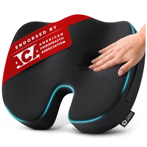 Seat Cushion - Memory Foam Chair Cushion for Tailbone Pain Relief - Ergonomic Support for Coccyx, Sciatica & Butt - Office, Desk & Gaming Chair, Car Seat, Wheelchair, Airplane, Black Seat Cushion - Memory Foam Chair Cushion for Tailbone Pain Relief - Ergonomic Support for Coccyx, Sciatica & Butt - Office, Desk & Gaming Chair, Car Seat, Wheelchair, Airplane, Black