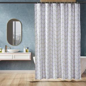 Bathroom Shower Curtain, Water Resistant Fabric with Weighted Hem, Rust Resistant Grommets & Hooks, Machine Washable, 72"x72", Natural Herringbone Bathroom Shower Curtain, Water Resistant Fabric with Weighted Hem, Rust Resistant Grommets & Hooks, Machine Washable, 72"x72", Natural Herringbone