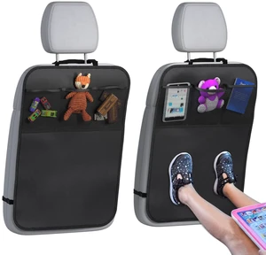 Back Seat Cover For Kids + 3 Pocket Storage Organizer, 2 Pack X-Large Waterproof Kick Mats Backseat Protector, Car Seat Back Protectors For Vehicles To Protect From Dirt, Mud & Scratches Back Seat Cover For Kids + 3 Pocket Storage Organizer, 2 Pack X-Large Waterproof Kick Mats Backseat Protector, Car Seat Back Protectors For Vehicles To Protect From Dirt, Mud & Scratches