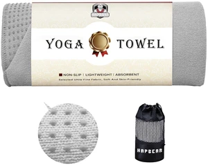 Non Slip Yoga Mat Towel with Grip Dots, 72" x 24" Hot Yoga Towel - Super Absorbent Microfiber Yoga Towel for Hot Yoga, Bikram, Pilates and Gym Workout - Grey Non Slip Yoga Mat Towel with Grip Dots, 72" x 24" Hot Yoga Towel - Super Absorbent Microfiber Yoga Towel for Hot Yoga, Bikram, Pilates and Gym Workout - Grey