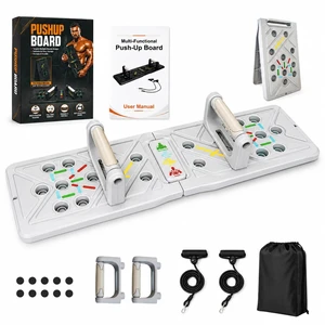 Push Up Board with Pushup Stands for Floor Chest Muscle Exercise, Grey Push Up Board with Pushup Stands for Floor Chest Muscle Exercise, Grey