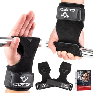 Weight Lifting Wrist Strap, Double-Layer Leather for Deadlift Powerlifting | Gym Strap with Adjustable Neoprene Padded Fit for 6.3"8" Wrist, 8.07" Leather Strap, Gym Workout Lifting Hook (Pair) Weight Lifting Wrist Strap, Double-Layer Leather for Deadlift Powerlifting | Gym Strap with Adjustable Neoprene Padded Fit for 6.3"8" Wrist, 8.07" Leather Strap, Gym Workout Lifting Hook (Pair)