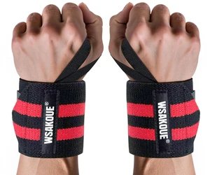 Weightlifting Wrist Wraps - 18" Professional Wrist Support with Heavy-Duty Thumb Loop for Powerlifting, Bench Press & Strength Training- Adjustable Gym Wrist Straps for Men & Women - Red Weightlifting Wrist Wraps - 18" Professional Wrist Support with Heavy-Duty Thumb Loop for Powerlifting, Bench Press & Strength Training- Adjustable Gym Wrist Straps for Men & Women - Red
