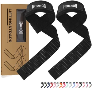 Lifting Straps for Weightlifting Padded Wrist Straps for Gym(Black) | Non-slip silicone grip and cushioned wrist padding for Weightlifting, Gym, Deadlift, Workout, Gym Strength Training. Lifting Straps for Weightlifting Padded Wrist Straps for Gym(Black) | Non-slip silicone grip and cushioned wrist padding for Weightlifting, Gym, Deadlift, Workout, Gym Strength Training.