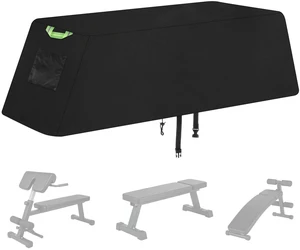 Weight Bench Cover, Waterproof 420D Oxford Exercise Workout Bench Cover for Sit-up Board Flat Lifting Benches, Windproof with Drawstring & Fluorescent Handles, 51"x24"x18"(Black) Weight Bench Cover, Waterproof 420D Oxford Exercise Workout Bench Cover for Sit-up Board Flat Lifting Benches, Windproof with Drawstring & Fluorescent Handles, 51"x24"x18"(Black)