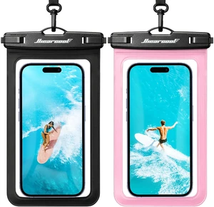 Waterproof Phone Pouch, Waterproof Phone Case, Black&Pink 2-Pack | Durable multilayer IPX8 protection; touchscreen access and fit up to 8.9 inches; cruise essentials 2026 for beach and pool Waterproof Phone Pouch, Waterproof Phone Case, Black&Pink 2-Pack | Durable multilayer IPX8 protection; touchscreen access and fit up to 8.9 inches; cruise essentials 2026 for beach and pool