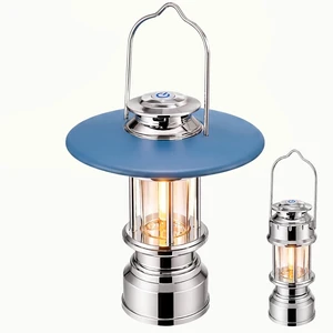 Retro Camping Lantern, Rechargeable Portable Ambient Light | Rechargeable lantern with 3 colors, stepless dimming, detachable lampshade, USB-C charging, lightweight 199g design. Retro Camping Lantern, Rechargeable Portable Ambient Light | Rechargeable lantern with 3 colors, stepless dimming, detachable lampshade, USB-C charging, lightweight 199g design.