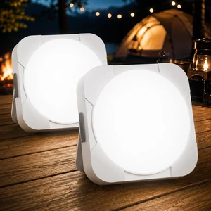 2 Pack Rechargeable LED Camping Light Lantern: 5000mAh Battery Powered Tent Light with Magnet - Camping Essential Waterproof Flashlight for Hiking Power Outage Emergency Survival Backpacking Hurricane 2 Pack Rechargeable LED Camping Light Lantern: 5000mAh Battery Powered Tent Light with Magnet - Camping Essential Waterproof Flashlight for Hiking Power Outage Emergency Survival Backpacking Hurricane