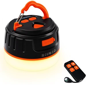 Camping Lantern with Remote Control, 6400mAh Rechargeable Lamp, IPX5 Waterproof Tent Light for Camping, Hiking, Power Outages, Home, Emergency Use - Wireless Remote Edition,Orange Camping Lantern with Remote Control, 6400mAh Rechargeable Lamp, IPX5 Waterproof Tent Light for Camping, Hiking, Power Outages, Home, Emergency Use - Wireless Remote Edition,Orange