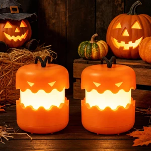 Halloween Pumpkin Lights, Rechargeable Collapsible Jack O Lantern | 2000mAh Pumpkin Lanterns, Halloween Party Favors, Light up Pumpkin Outdoor for Halloween Party Decorations, Two Colors, 2PK Halloween Pumpkin Lights, Rechargeable Collapsible Jack O Lantern | 2000mAh Pumpkin Lanterns, Halloween Party Favors, Light up Pumpkin Outdoor for Halloween Party Decorations, Two Colors, 2PK