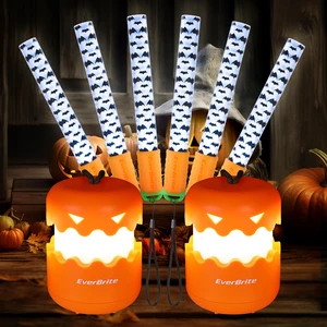 Halloween Collapsible Pumpkin Lantern and Bat Glow Stick Set | Jack O Lantern Lights with Lanyard, Indoor/Outdoor Halloween Party Decorations, Battery Included Halloween Collapsible Pumpkin Lantern and Bat Glow Stick Set | Jack O Lantern Lights with Lanyard, Indoor/Outdoor Halloween Party Decorations, Battery Included