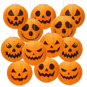 12PCS Halloween Pumpkin Paper Lanterns, Hanging Jack O Lantern Set | Sturdy Tissue Paper, Halloween Lanterns Outdoor, Indoor Party Decoration Supplies, 12PCS Halloween Pumpkin Paper Lanterns, Hanging Jack O Lantern Set | Sturdy Tissue Paper, Halloween Lanterns Outdoor, Indoor Party Decoration Supplies,