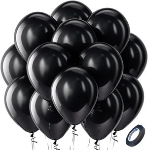 Black Balloons Latex Party Balloons - 100 Pack 12 inch | Balloons for Halloween Graduation New Years Casino Gaming Anniversary Black Themed Party Decorations Black Balloons Latex Party Balloons - 100 Pack 12 inch | Balloons for Halloween Graduation New Years Casino Gaming Anniversary Black Themed Party Decorations