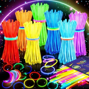 100 Pack Glow Sticks Party Favors Bulk, 8" Glow in the Dark Party Supplies, Party Favors for Kids 8-12, Neon Glow Stick Bracelets & Necklaces for Raves, Halloween, Christmas, Birthdays 100 Pack Glow Sticks Party Favors Bulk, 8" Glow in the Dark Party Supplies, Party Favors for Kids 8-12, Neon Glow Stick Bracelets & Necklaces for Raves, Halloween, Christmas, Birthdays