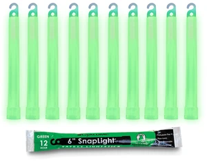 Glow Sticks Military Grade Lightstick - Premium Green 6 SnapLight Emergency Chemical Light Stick with 12 Hour Duration , 10 Pack Glow Sticks Military Grade Lightstick - Premium Green 6 SnapLight Emergency Chemical Light Stick with 12 Hour Duration , 10 Pack