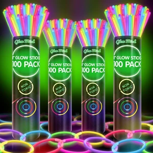 400 Glow Sticks Bulk Party Pack, 8" Halloween Glow Bracelets and Necklaces | Ultra bright neon glow in the dark party supplies with connectors for kids, camping, pool parties and weddings 400 Glow Sticks Bulk Party Pack, 8" Halloween Glow Bracelets and Necklaces | Ultra bright neon glow in the dark party supplies with connectors for kids, camping, pool parties and weddings