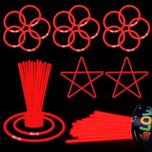 50 Pcs 8" Red Glow Sticks, Glow Necklaces and Bracelets Set with Connectors Bright Neon Glow in The Dark Party Favors for Birthday Christmas New Year Halloween 4th of July Wedding Carnival 50 Pcs 8" Red Glow Sticks, Glow Necklaces and Bracelets Set with Connectors Bright Neon Glow in The Dark Party Favors for Birthday Christmas New Year Halloween 4th of July Wedding Carnival