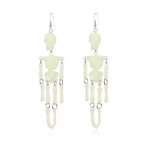 Goth Halloween Skeleton Skull Earrings Spooky Skull Skeleton Long Tassel Dangle for Women Costume Dress Up Ghost Earrings Statement (Fluorescence) Goth Halloween Skeleton Skull Earrings Spooky Skull Skeleton Long Tassel Dangle for Women Costume Dress Up Ghost Earrings Statement (Fluorescence)