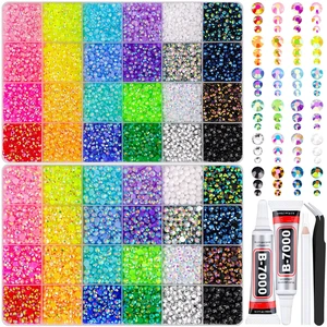 2 Boxes 3+4/5mm Jelly Rhinestones for Bedazzling, 22000Pcs Multicolor Flatback Resin Gems for Crafting, Bedazzler Kit with 2Pcs 10ml B7000 Jewelry Glue for DIY Crafts Book Fabric Decor Nail Art 2 Boxes 3+4/5mm Jelly Rhinestones for Bedazzling, 22000Pcs Multicolor Flatback Resin Gems for Crafting, Bedazzler Kit with 2Pcs 10ml B7000 Jewelry Glue for DIY Crafts Book Fabric Decor Nail Art