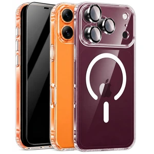 3-in-1 for iPhone 18 Pro Clear Case/ 17 Pro Clear Case with Privacy Screen Protectors, Slim Clear Magnetic Case with Camera Lens Protector Compatible with MagSafe Shockproof Phone Cover 3-in-1 for iPhone 18 Pro Clear Case/ 17 Pro Clear Case with Privacy Screen Protectors, Slim Clear Magnetic Case with Camera Lens Protector Compatible with MagSafe Shockproof Phone Cover