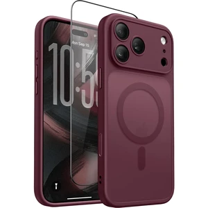 Magnetic Shockproof for iPhone 18 Pro & iPhone 17 Pro Case, Burgundy | Fit for MagSafe, Screen Protector, Full Camera Protection, Translucent Mil-Grade Phone Case for iPhone 18 Pro & iPhone 17 Pro Magnetic Shockproof for iPhone 18 Pro & iPhone 17 Pro Case, Burgundy | Fit for MagSafe, Screen Protector, Full Camera Protection, Translucent Mil-Grade Phone Case for iPhone 18 Pro & iPhone 17 Pro