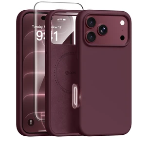 for iPhone 18 Pro Max Case/iPhone 17 Pro Max Case, Burgundy | Fit for MagSafe, Screen Protector, Full Camera Protection, Premium Silicone Cover Shockproof Drop Protection Slim Phone Case for iPhone 18 Pro Max Case/iPhone 17 Pro Max Case, Burgundy | Fit for MagSafe, Screen Protector, Full Camera Protection, Premium Silicone Cover Shockproof Drop Protection Slim Phone Case