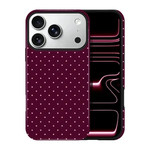 Polka Dot Pattern Phone Case for iPhone 17 Pro/18 Pro, Wine | Cute Aesthetic Case for Women Girls,Dual-layer Shockproof Protective Phone Cover,No Fading Print Polka Dot Pattern Phone Case for iPhone 17 Pro/18 Pro, Wine | Cute Aesthetic Case for Women Girls,Dual-layer Shockproof Protective Phone Cover,No Fading Print