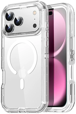 for iPhone 18 Pro Max Case Clear with MagSafe 3 in 1 Heavy Duty | Drop Protection Full Body Rugged Shockproof/Dust Proof 3-Layer Military Protective Tough Durable Girly Cover 6.9" 2026_1 for iPhone 18 Pro Max Case Clear with MagSafe 3 in 1 Heavy Duty | Drop Protection Full Body Rugged Shockproof/Dust Proof 3-Layer Military Protective Tough Durable Girly Cover 6.9" 2026_1