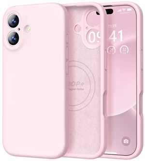 Magnetic for iPhone 17 Case 6.3" Premium Silicone, Chalk Pink | Compatible with Magsafe, Full Camera Protection, Soft Microfiber Lining, Shockproof Protective Phone Case for iPhone 17 Magnetic for iPhone 17 Case 6.3" Premium Silicone, Chalk Pink | Compatible with Magsafe, Full Camera Protection, Soft Microfiber Lining, Shockproof Protective Phone Case for iPhone 17
