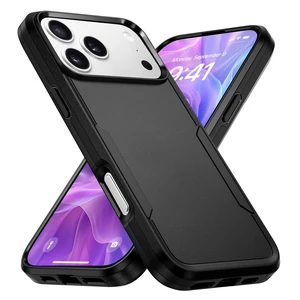 Heavy Duty Case for iPhone 17 Pro and iPhone 18 Pro, Black | Dual Layer Shockproof Protective Phone Cover, Rugged TPU PC Case Heavy Duty Case for iPhone 17 Pro and iPhone 18 Pro, Black | Dual Layer Shockproof Protective Phone Cover, Rugged TPU PC Case
