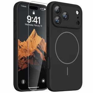 Magnetic for iPhone 18 Pro/17 Pro Case,Shockproof Matte Cover,Black Matte | with Screen Protector,Compatible with MagSafe,Military Grade Drop Protection,Full Camera Protection,Non-Slip Design Case Magnetic for iPhone 18 Pro/17 Pro Case,Shockproof Matte Cover,Black Matte | with Screen Protector,Compatible with MagSafe,Military Grade Drop Protection,Full Camera Protection,Non-Slip Design Case