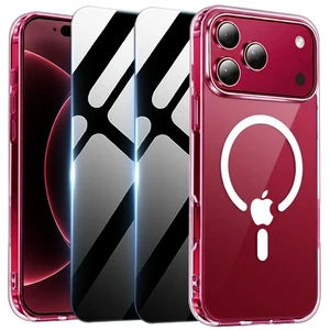 for iPhone 18 Pro Clear Case with 2 Privacy Screen Protector | Magnetic Case Compatible with MagSafe,Yellowing and Scratch Resistant Shockproof Slim Woman Case for iPhone 18 Pro,Clear for iPhone 18 Pro Clear Case with 2 Privacy Screen Protector | Magnetic Case Compatible with MagSafe,Yellowing and Scratch Resistant Shockproof Slim Woman Case for iPhone 18 Pro,Clear