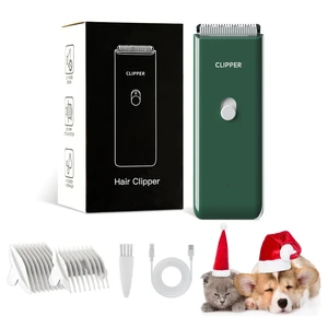Professional Household Waterproof Low Noise Pet Hair Clippers Electric USB Rechargeable Painless Grooming Tools Hair Grooming Trimmer for Small Medium Dog Cat AP005 Green Professional Household Waterproof Low Noise Pet Hair Clippers Electric USB Rechargeable Painless Grooming Tools Hair Grooming Trimmer for Small Medium Dog Cat AP005 Green