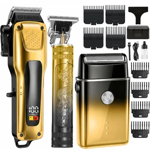 3-in-1 Cordless Hair Clippers for Men, Beard Trimmer & Foil Shaver | Cordless USB Rechargeable Haircut Kit: 8 Guide Combs, T-blade Detailing, Low-Noise, Nick-Free, Gift-Ready. 3-in-1 Cordless Hair Clippers for Men, Beard Trimmer & Foil Shaver | Cordless USB Rechargeable Haircut Kit: 8 Guide Combs, T-blade Detailing, Low-Noise, Nick-Free, Gift-Ready.