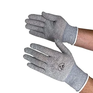 ESD Anti Static Gloves, Nylon and Conductive Carbon For Use In Electronics, Semiconductor, Factories - Uncoated Medium 1 Pair ESD Anti Static Gloves, Nylon and Conductive Carbon For Use In Electronics, Semiconductor, Factories - Uncoated Medium 1 Pair