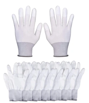 Cotton Work Gloves, Mens Work Gloves, Firm Grip Gardening Gloves 6 Pack | Knit Cloth Gloves, AntiSlip Coated Fingertips, Elastic Stretch Wrist, LintFree Nylon, 6 Pairs For Warehouse & Fine Work Cotton Work Gloves, Mens Work Gloves, Firm Grip Gardening Gloves 6 Pack | Knit Cloth Gloves, AntiSlip Coated Fingertips, Elastic Stretch Wrist, LintFree Nylon, 6 Pairs For Warehouse & Fine Work