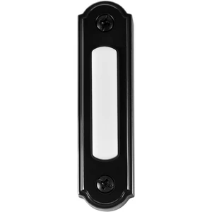 LED Lighted Metal Door Chime Push Button (Black) | Surface Mount Lighted Door Bell Button | Replacement Wired Doorbell Button for Most Door Bell Chimes LED Lighted Metal Door Chime Push Button (Black) | Surface Mount Lighted Door Bell Button | Replacement Wired Doorbell Button for Most Door Bell Chimes
