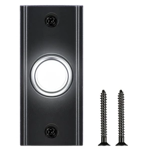 Lighted Doorbell Button, Metal Wired Wall Mount Doorbell Push Button, BlackDoor Bell Button Replacement for Nighttime Visibility, Weather-resistant, Low-voltage use for Home, Garage Door Opener Switch Lighted Doorbell Button, Metal Wired Wall Mount Doorbell Push Button, BlackDoor Bell Button Replacement for Nighttime Visibility, Weather-resistant, Low-voltage use for Home, Garage Door Opener Switch