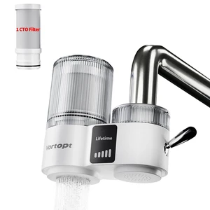 T9-CTO Faucet Water Filter for Kitchen Sink, with Smart LED Display | White Activated Carbon Faucet Water Filter, NSF/ANSI 42 Certified Tap Water Purifier, 400 Gallon Capacity, with 1 Replacement T9-CTO Faucet Water Filter for Kitchen Sink, with Smart LED Display | White Activated Carbon Faucet Water Filter, NSF/ANSI 42 Certified Tap Water Purifier, 400 Gallon Capacity, with 1 Replacement