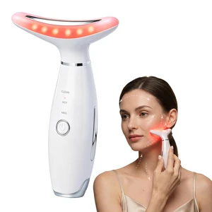 Neck Face Massager Tool, 3-in-1 Portable Facial Massager, Face Sculpting Tool at Home for Skin Care with Vibration (White) Neck Face Massager Tool, 3-in-1 Portable Facial Massager, Face Sculpting Tool at Home for Skin Care with Vibration (White)