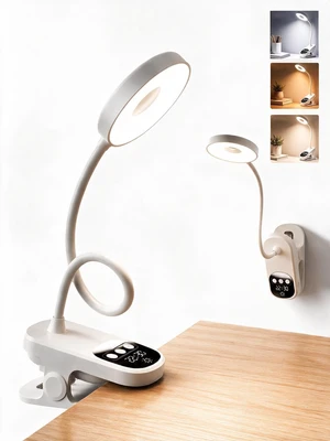 Clip On Desk Lamp Wireless 6000mAh Rechargeable LED Reading Light 3 Colors | Clip-On Light Works As Desk Lamp, Bed Headboard Light, Dorm Study Lamp And Book Light; Fits Home, Office,Camping & More Clip On Desk Lamp Wireless 6000mAh Rechargeable LED Reading Light 3 Colors | Clip-On Light Works As Desk Lamp, Bed Headboard Light, Dorm Study Lamp And Book Light; Fits Home, Office,Camping & More