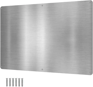 17.5inchX11.5inch Large Stainless Steel Plate for Magnets, 3M Adhesive Back, Mounting Screws, Ideal for Magnetic Shelf, Spice Holders, Colorful Magnets as a Gift. Mount Anywhere! (Silver, 1 Pack) 17.5inchX11.5inch Large Stainless Steel Plate for Magnets, 3M Adhesive Back, Mounting Screws, Ideal for Magnetic Shelf, Spice Holders, Colorful Magnets as a Gift. Mount Anywhere! (Silver, 1 Pack)